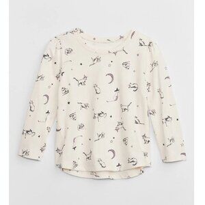 Gap Kids Girls Spooky Cats Long Sleeve Tee